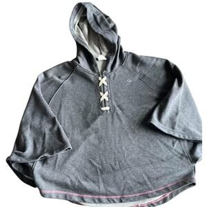 NWOT Girls Gap Sweatshirt Poncho Gray sz M